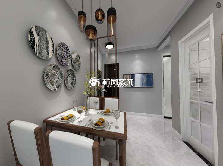 隆河谷85平现代简约风格装修效果图