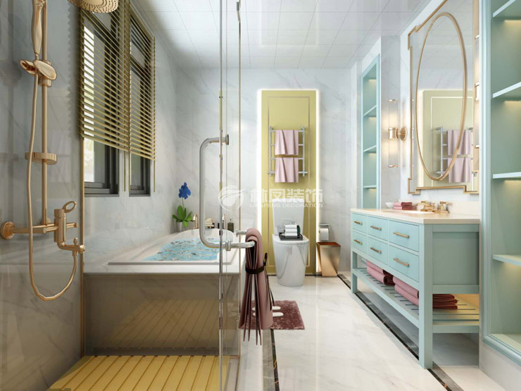 沈阳信达万科城115㎡户型卫生间装修案例