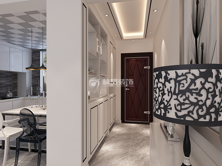 中海和平之门113㎡户型玄关装修效果图