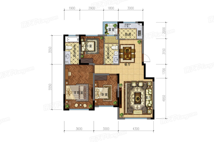 碧桂园银亿·大城印象120 ㎡户型图