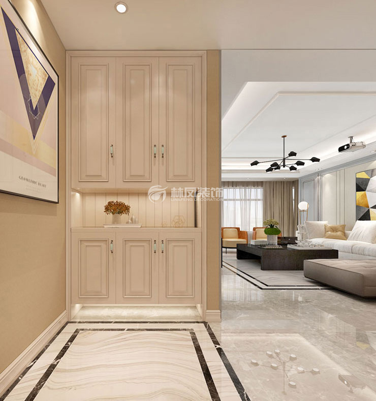 林凤嵌入式鞋柜装修效果图