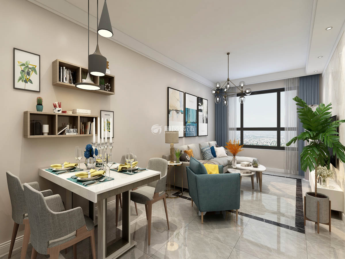 餐厅书架背景墙装修效果图