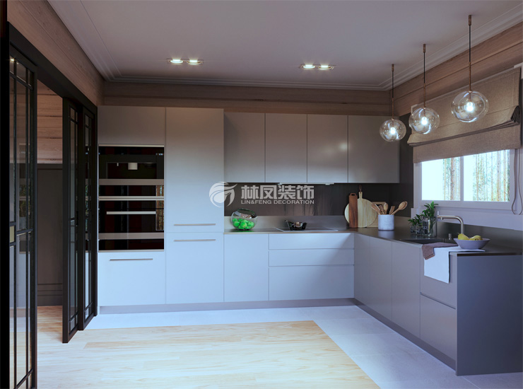 厨房安装吊柜门装修效果图