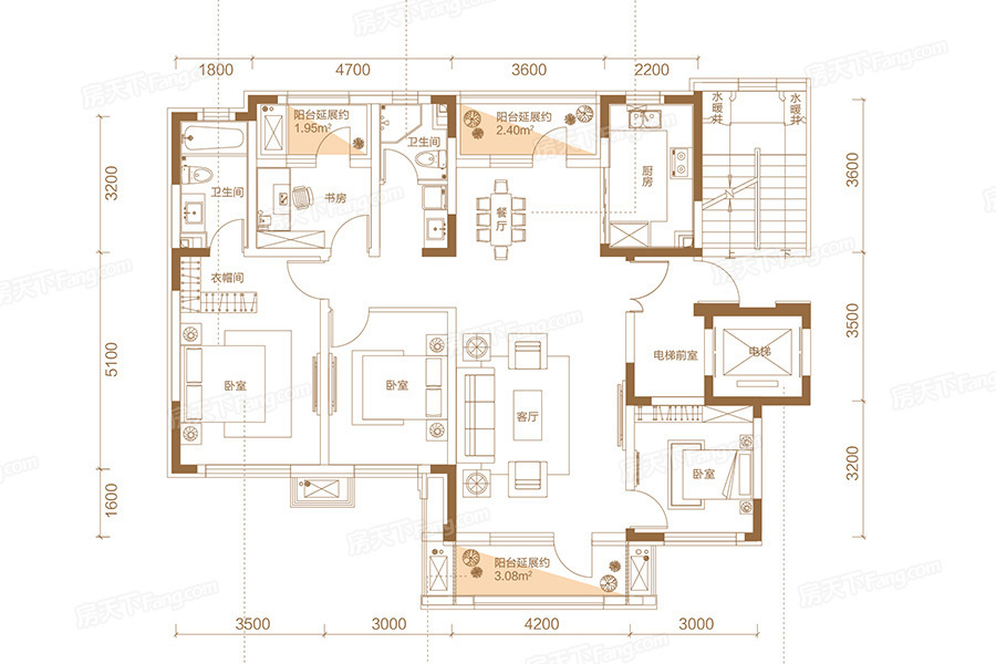 亿博隆河谷118㎡户型图
