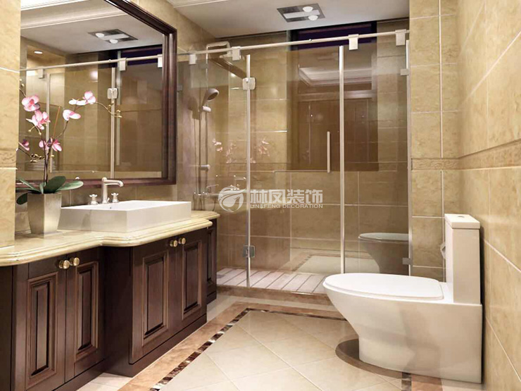 保利茉莉公馆127㎡卫生间装修效果图