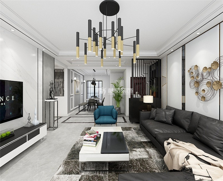 轻奢风格客厅装修效果图