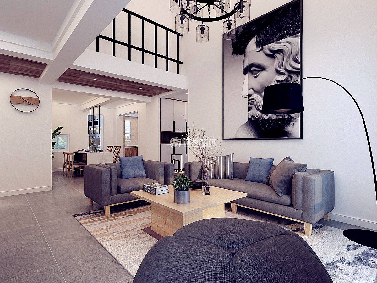 工业风客厅装修效果图