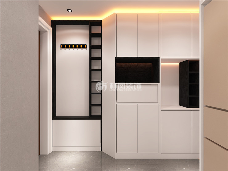 玄关无把手设计鞋柜装修效果图
