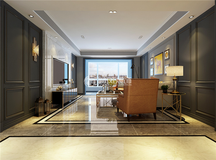 客厅嵌入式筒灯设计装修效果图