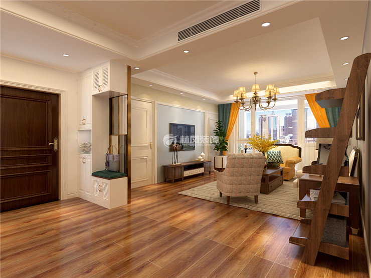 美式风格玄关设计装修效果图