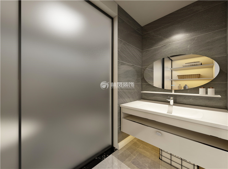 卫生间干湿分离设计装修效果图