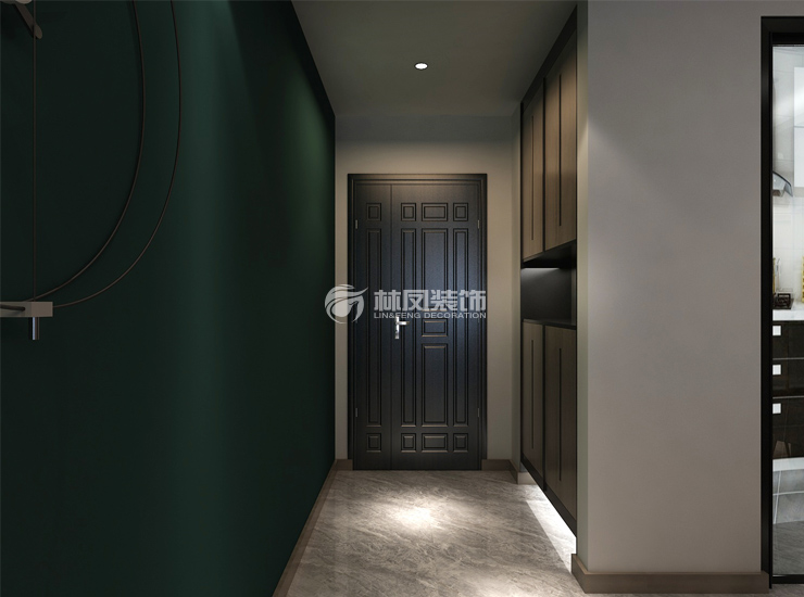 现代风格过廊收纳柜设计装修效果图