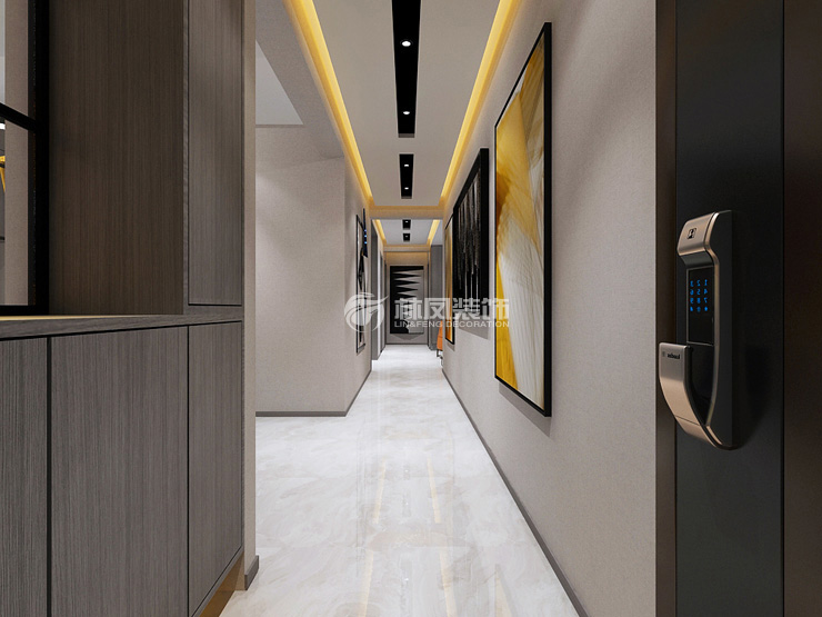 现代风格过廊照片墙设计装修效果图