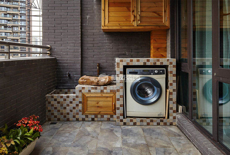 洗衣机放阳台设计装修效果图