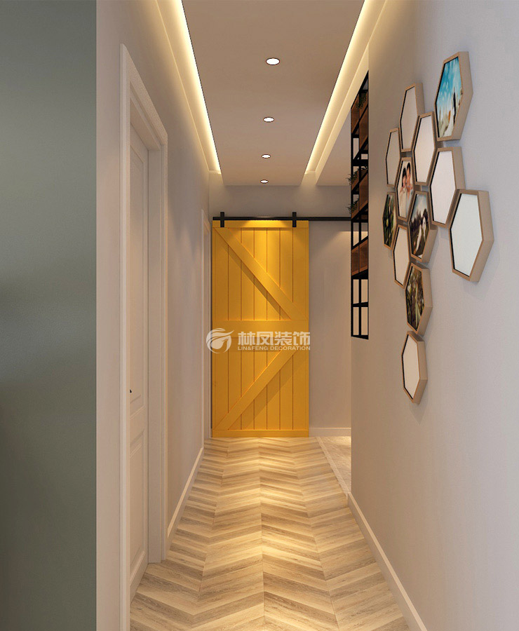 过廊过长展示墙设计装修效果图