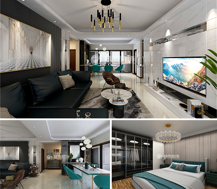 万科翡翠臻园125平现代简约风格装修效果图