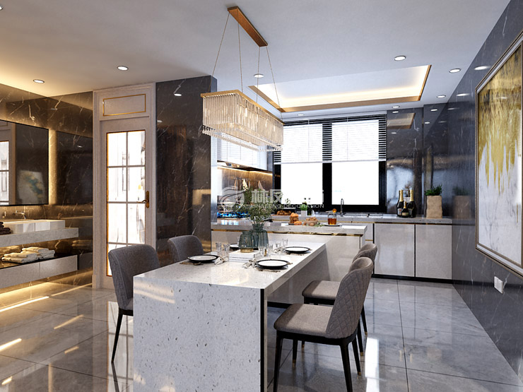 轻奢风格厨房装修效果图