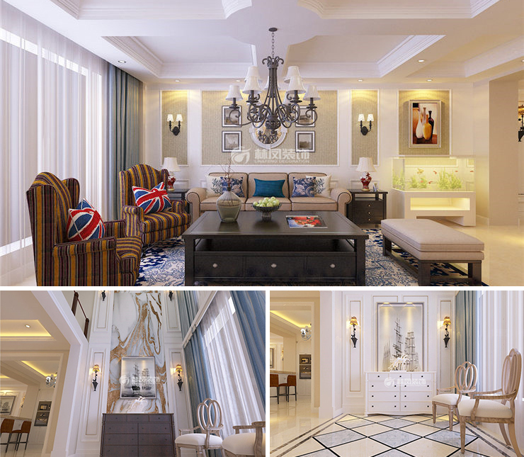 龙湖春江天玺142平欧式风格装修效果图