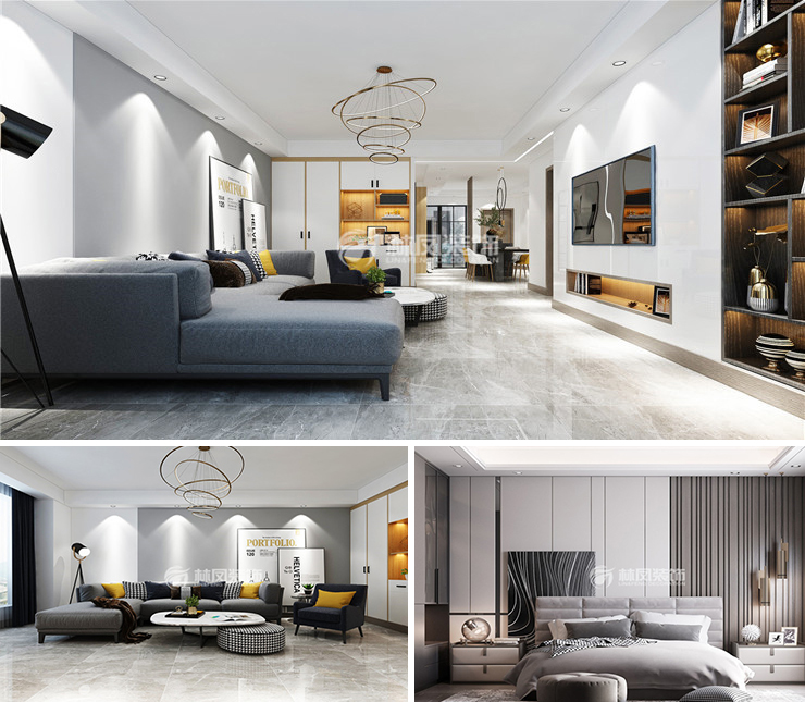 其仕和悦 120平 现代简约风格装修效果图