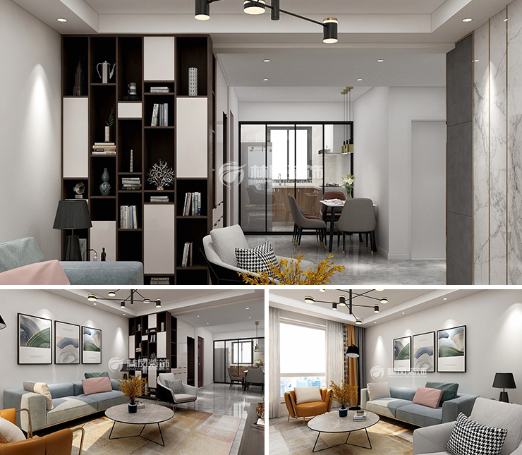 融创城 90平 现代简约风格装修效果图