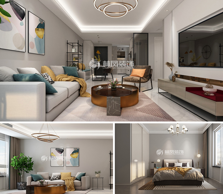 金地•悦城大境 80平 现代简约风格装修效果图