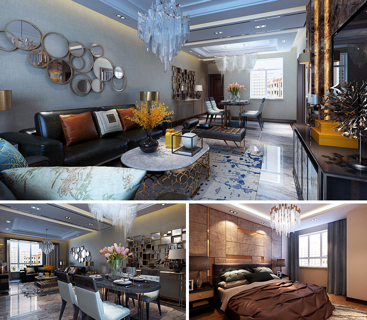 金地•悦城大境 117平 现代简约风格装修效果图