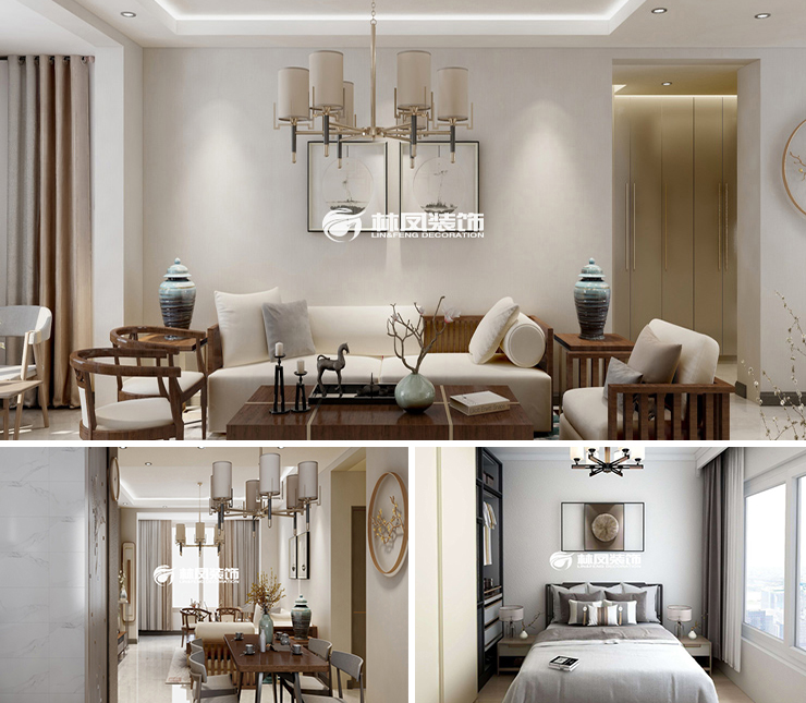 沈阳雅居乐花园 135平 中式风格装修效果图