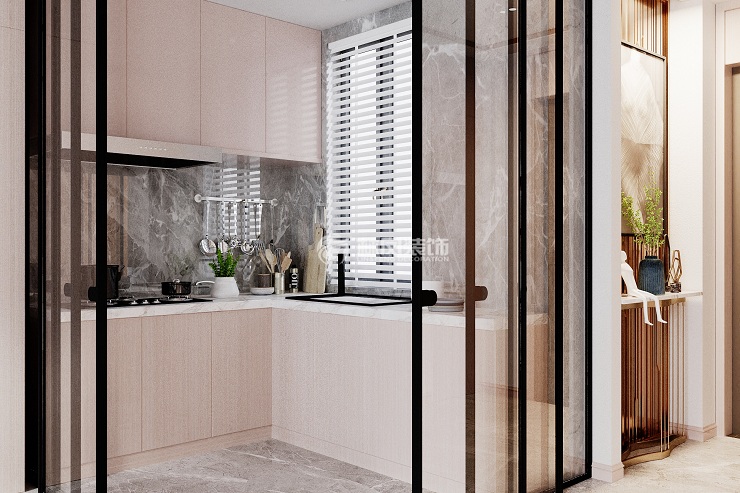 半开放式厨房装修效果图