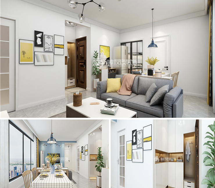 阳光城•璞悦 103平 北欧风格装修效果图