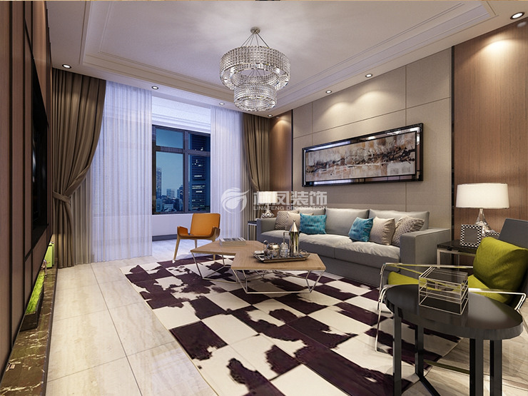 轻奢风格客厅装修效果图