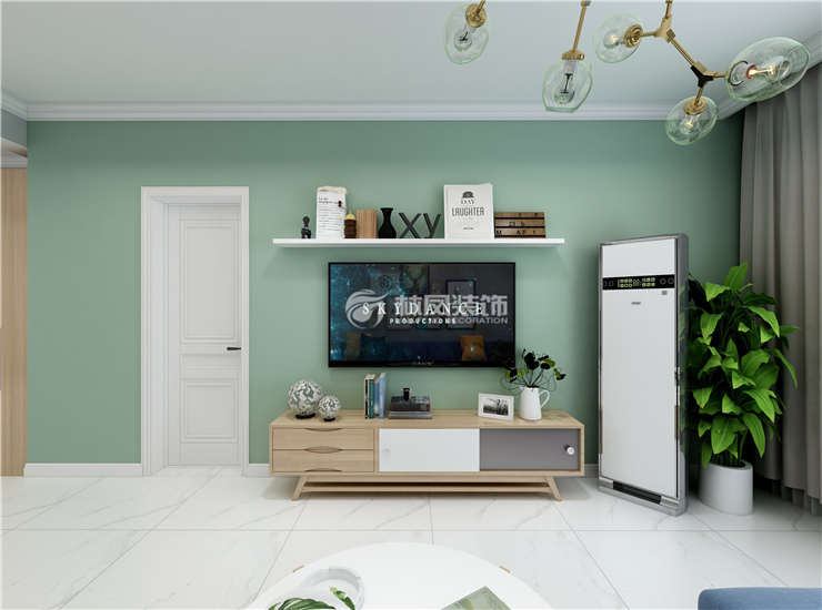 电视背景墙收纳设计装修效果图