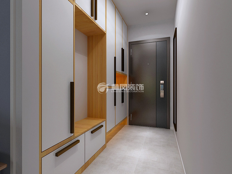 北欧风格长廊型玄关装修效果图