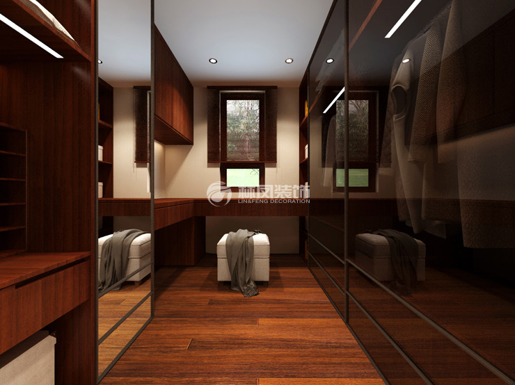 一字型衣帽间设计装修效果图