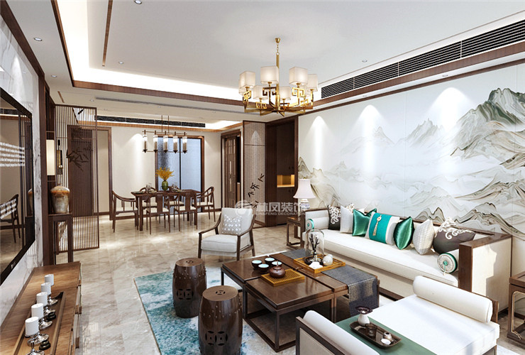 新中式风格装修墙面