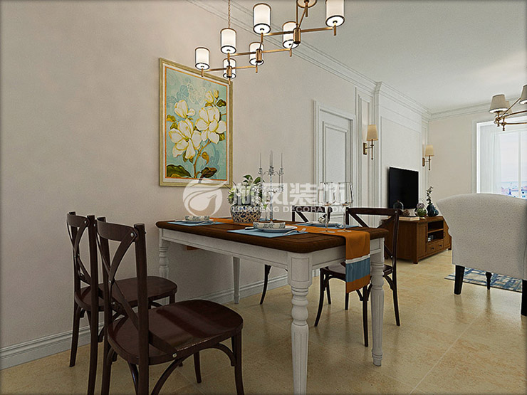 王禹厶-格林玫瑰湾-114平-简美风格-餐厅.jpg