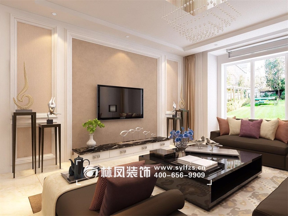 杨达-华润橡树湾 135㎡-现代风格-客厅.jpg