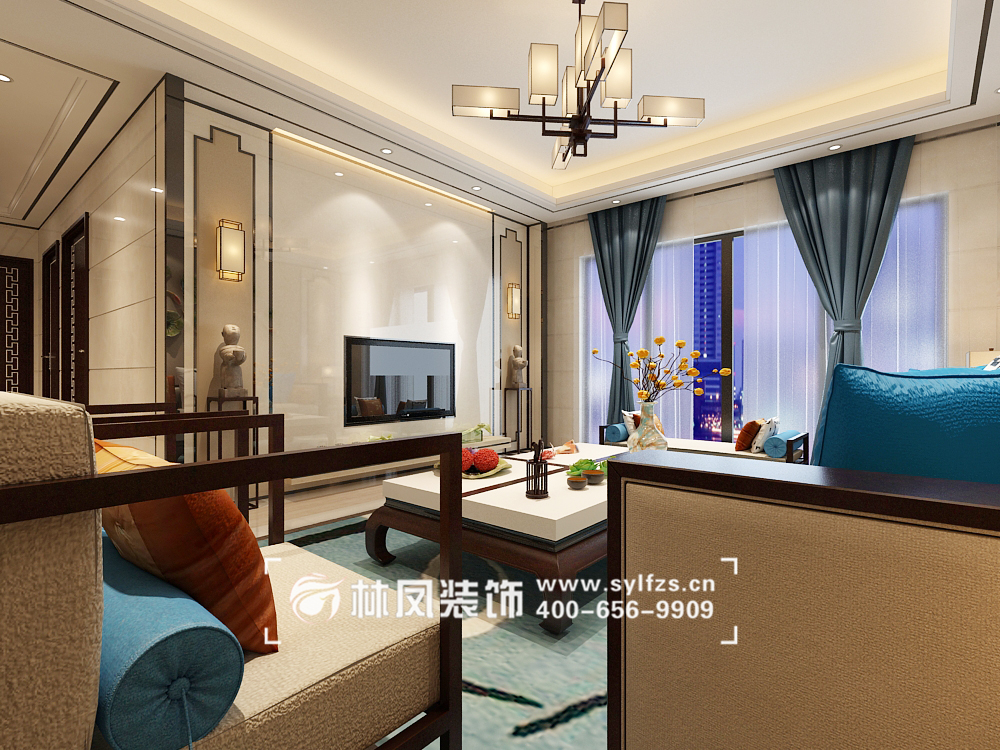 格林生活坊-现代中式-145平-客厅.jpg