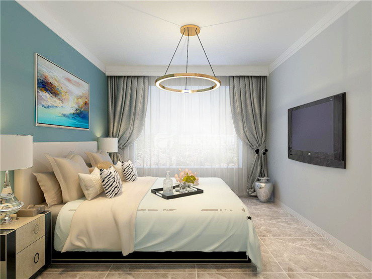 中海和平之门-90平-北欧风格-主卧室.jpg