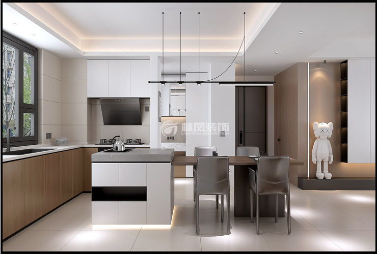 万科·府前壹号-130平-现代奶油-餐岛台中厨房.jpg