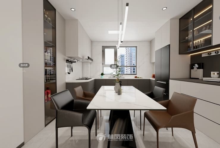 保利公园壹号124平 现代风格 餐厅.jpg