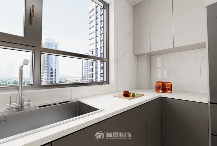 保利公园壹号124平 现代风格 厨房1.jpg