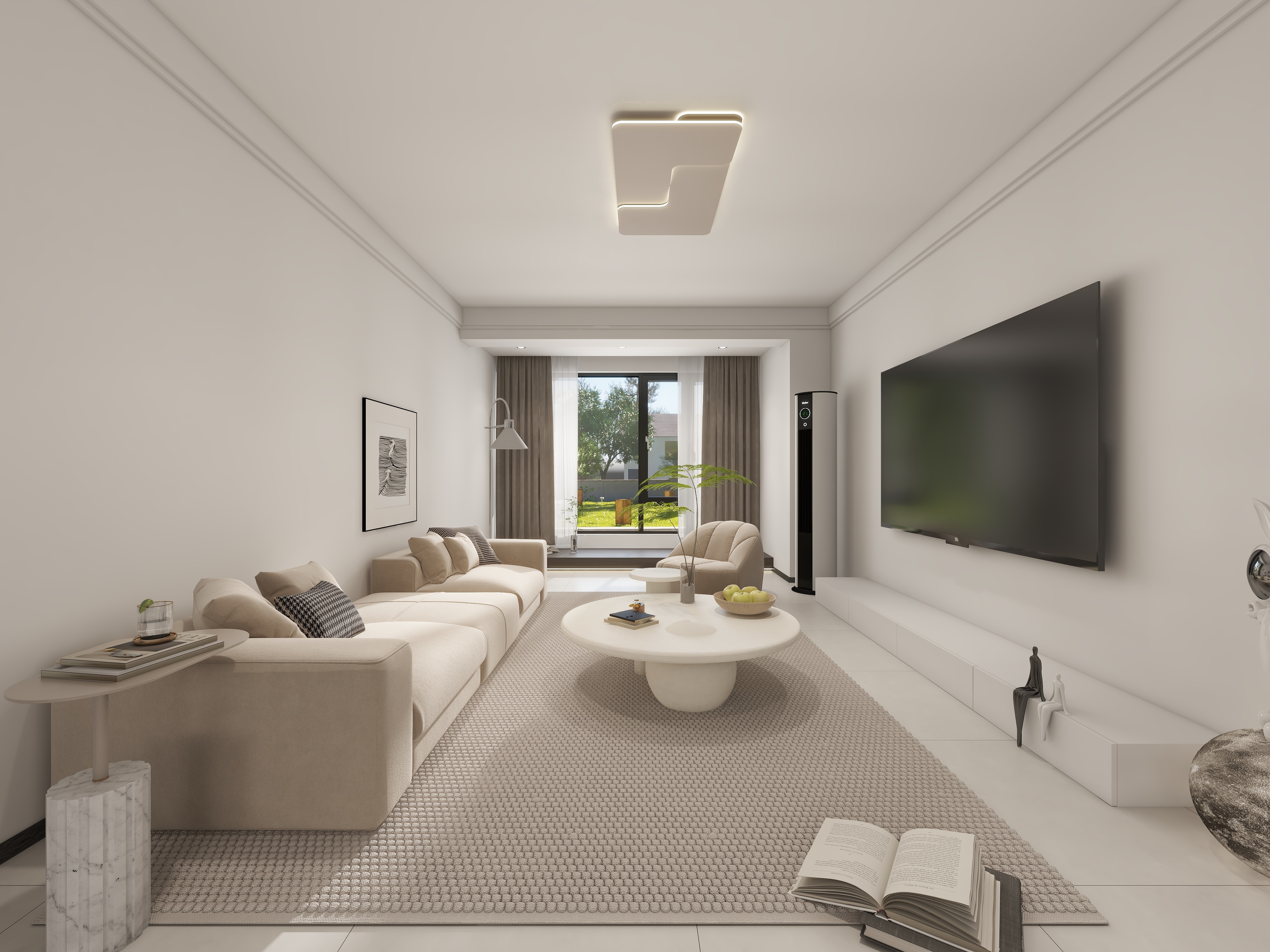 格林生活坊95㎡ 现代风格 客厅.jpg